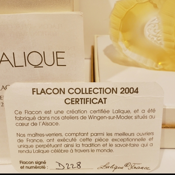 Authentic LALIQUE DEUX COEURS 2004 Crystal Limited Edition Hearts perfume Flacon - Picture 9 of 17